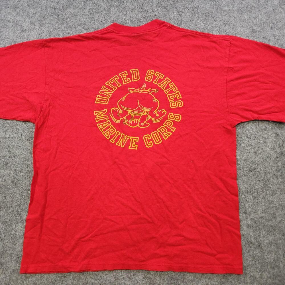 Vintage United States Marine Corps T Shirt Mens XL USMC Military Bulldog 90s Tee - Picture 11 of 13